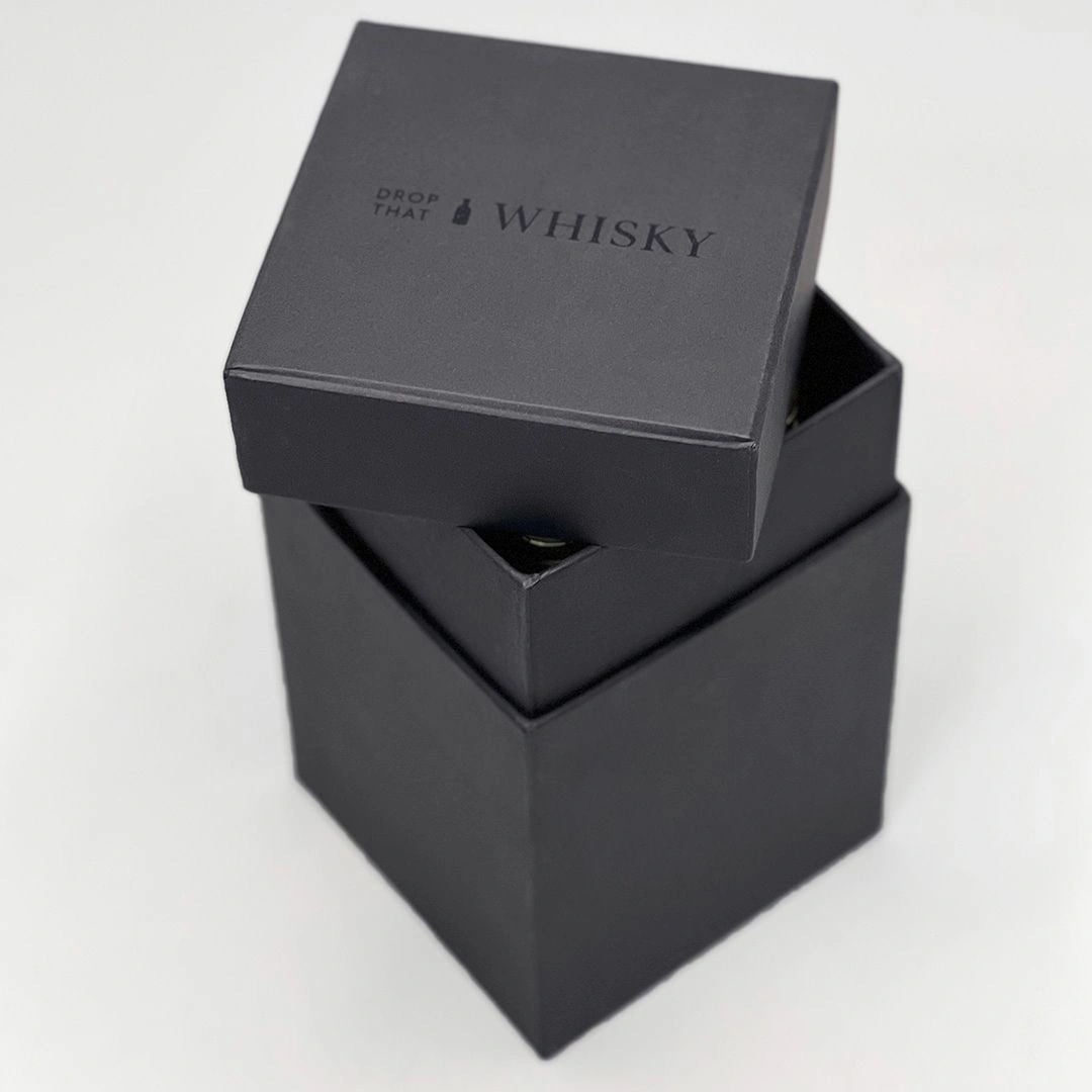 Чорна коробка его для алкоголю з лого Drop that whisky