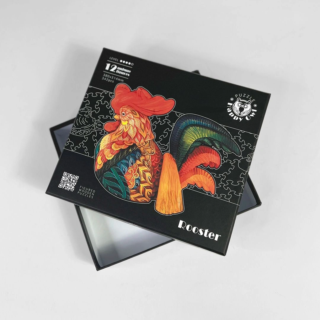 Коробка з повнокольорровим друком під замовлення Happy owl puzzl