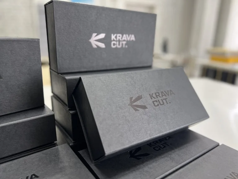 Коробки для ножів з логотипом Crava Cut