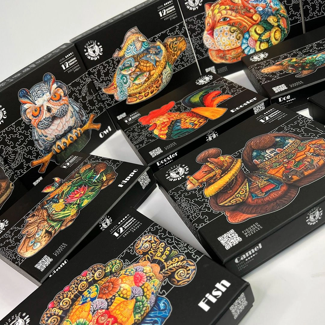 Boxes Happy owl puzzl
